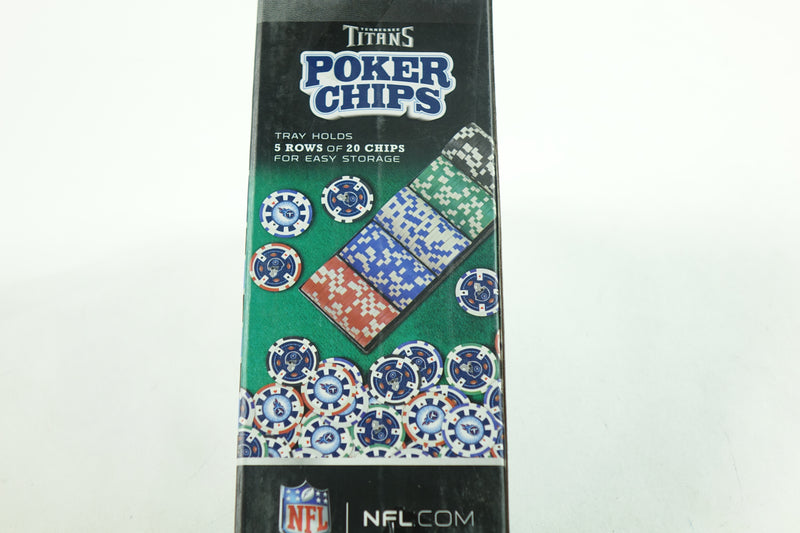 NFL Tennessee Titans 100-Piece Poker Chips, TET3120, One Size