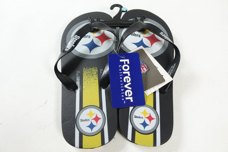 NFL Pittsburgh Steelers 5-6 Youth Big Logo Gradient Flip Flops