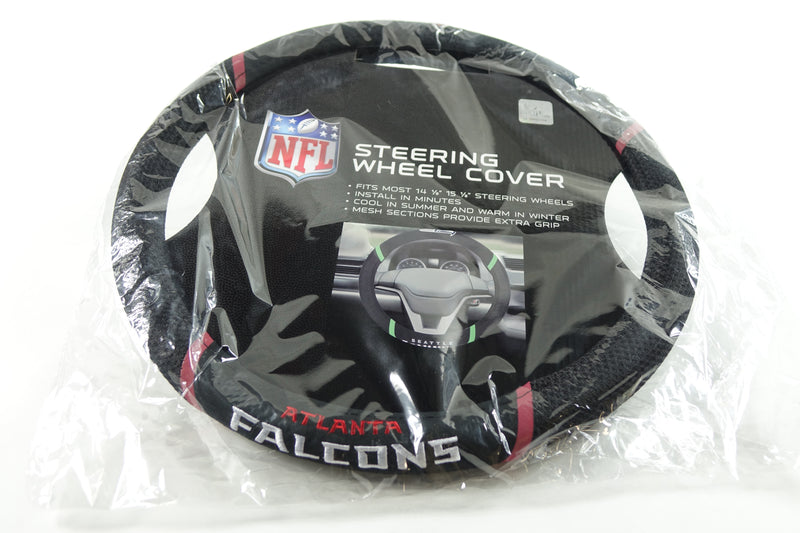 NFL Atlanta Falcons Embroidered Steering Wheel Cover 15 Inch Diameter