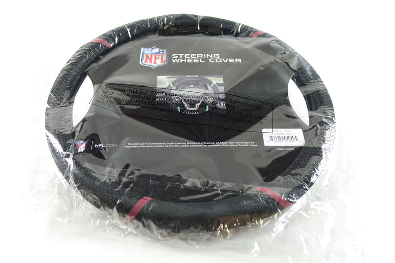 NFL Atlanta Falcons Embroidered Steering Wheel Cover 15 Inch Diameter