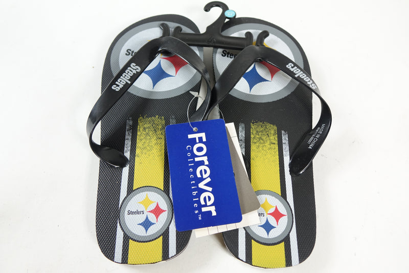 NFL Pittsburgh Steelers 3-4 Youth Big Logo Gradient Flip Flops