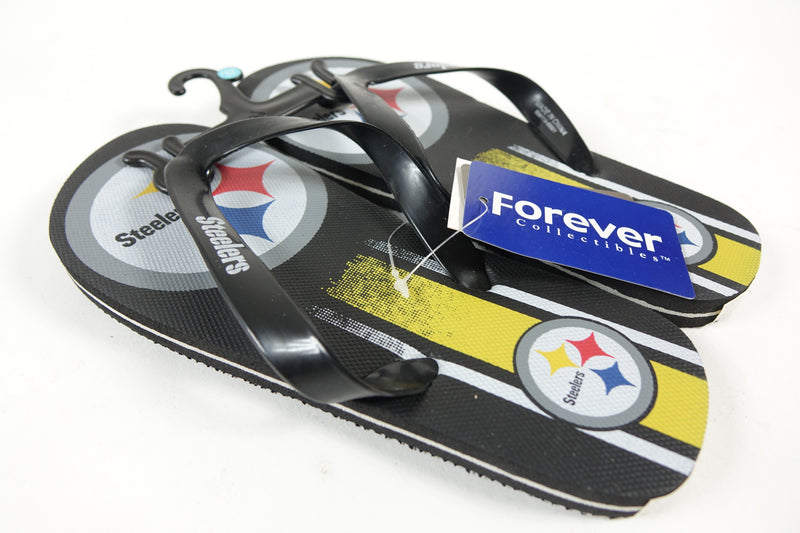 NFL Pittsburgh Steelers 3-4 Youth Big Logo Gradient Flip Flops