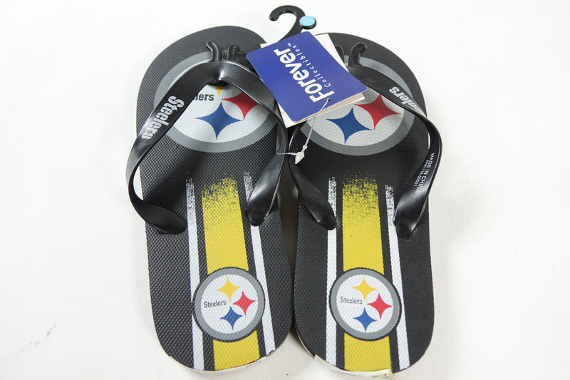 NFL Pittsburgh Steelers 1-2 Youth Big Logo Gradient Flip Flops