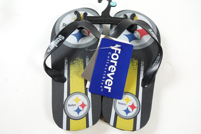 NFL Pittsburgh Steelers 11-12 Youth Big Logo Gradient Flip Flops