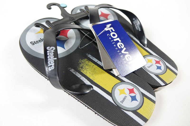 NFL Pittsburgh Steelers 11-12 Youth Big Logo Gradient Flip Flops