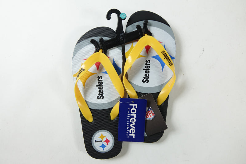 NFL Pittsburgh Steelers 3-4 Youth Big Logo Gradient Flip Flops