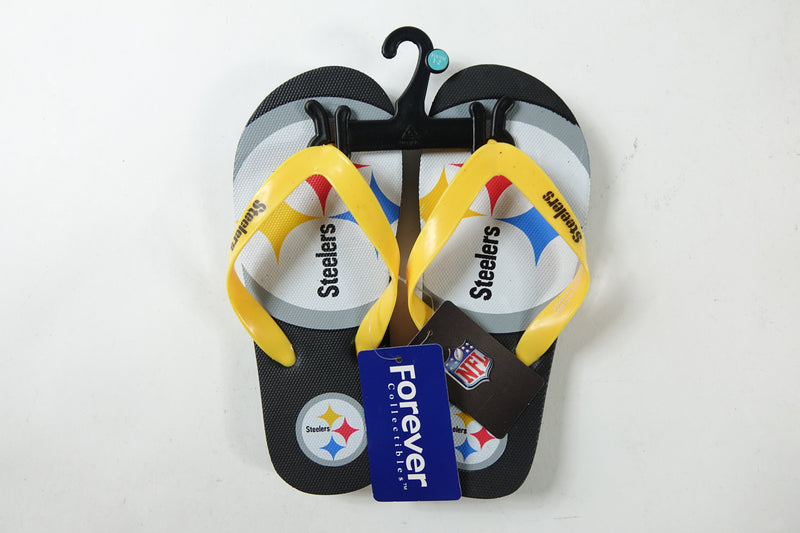 NFL Pittsburgh Steelers 1-2 Youth Big Logo Gradient Flip Flops