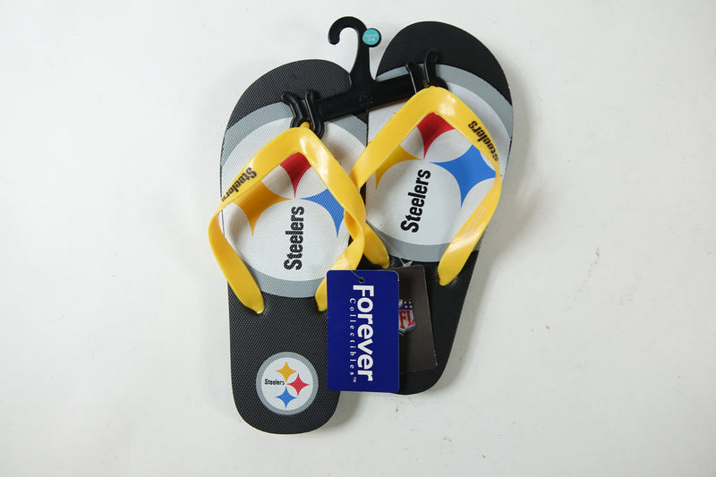 NFL Pittsburgh Steelers 5-6 Youth Big Logo Gradient Flip Flops