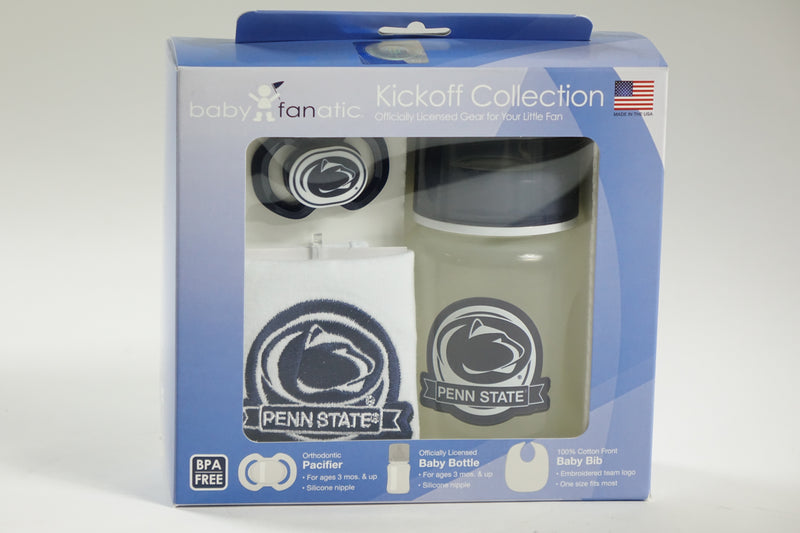 BabyFanatics Sports Themed 3 Piece Gift Set, Penn State Nittany Lions NCAA