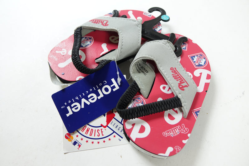 MLB Philadelphia Phillies 5-6 Youth Big Logo Gradient Flip Flops