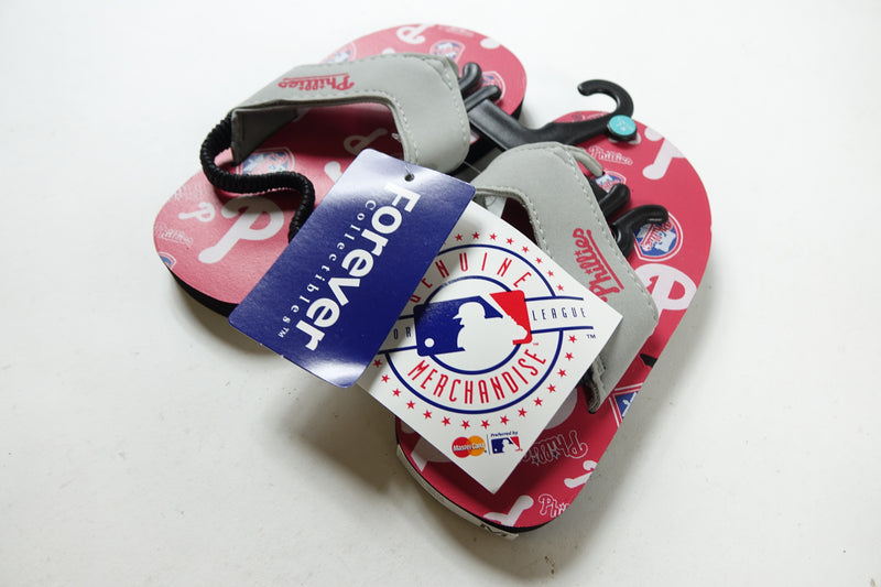 MLB Philadelphia Phillies 7-8 Youth Big Logo Gradient Flip Flops