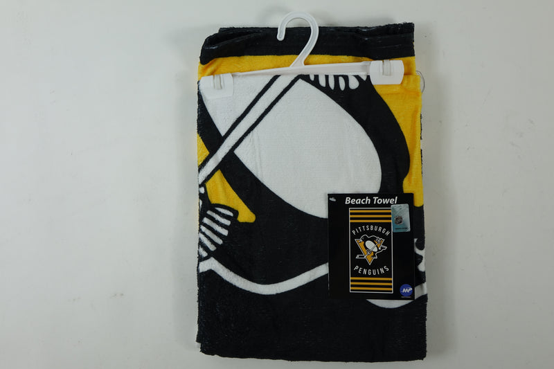 NHL Pittsburgh Penguins Beach Towel, 30" x 60", Stripes