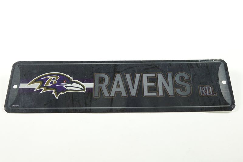 NFL Baltimore Ravens Home Décor Metal Street Sign - 4" x 15"