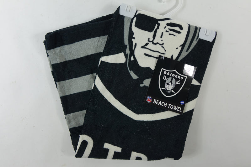 NFL Las Vegas Raiders Beach Towel, 30" x 60", Stripes