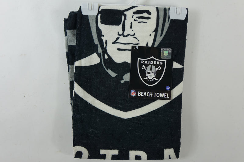 NFL Las Vegas Raiders Beach Towel, 30" x 60", Stripes