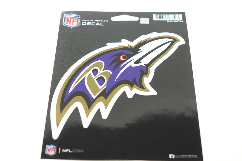 NFL Baltimore Ravens Die Cut Metallic Sticker One Size