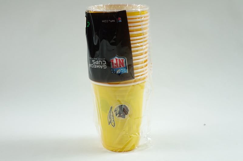 NFL Washinton Redskins Game Day Cups - 18 cups per pack.