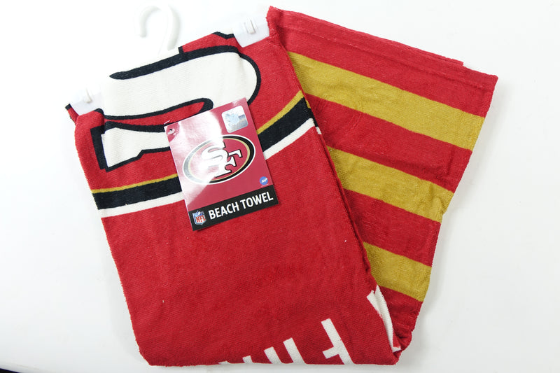 NFL San Francisco 49ers Beach Towel, 30" x 60", Stripes