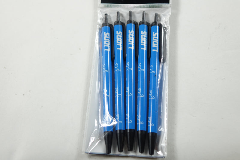 NFL Detroit Lions Disposable Black Ink Click Pens, 5-Pack