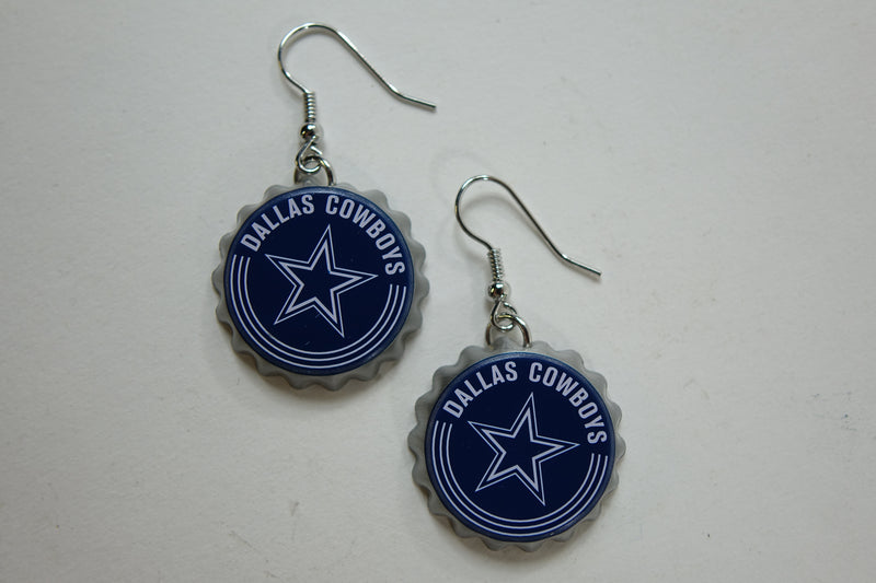 Dallas Cowboys Bottle Cap Earrings NFL