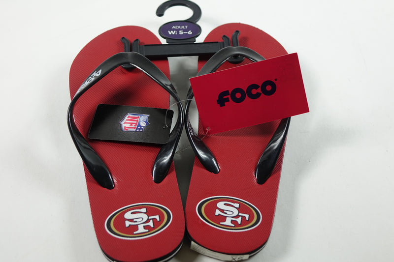 NFL San Francisco 49ers Foco Sandals Adult Size W: 5-6