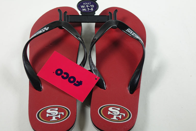 NFL San Francisco 49ers Foco Sandals Adult Size M: 7-8 W:9-10