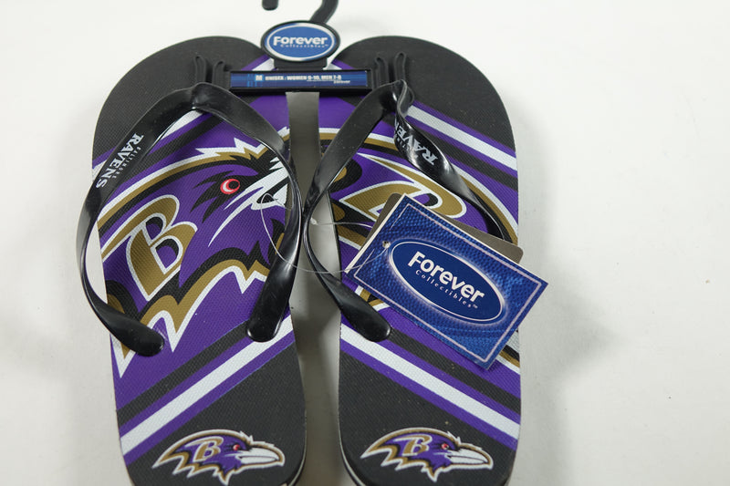 NFL Baltimore Ravens Sandals Forever Adult Size M: 7-8 W: 9-10