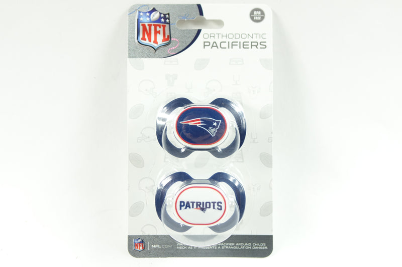 Baby Pacifier 2-Pack NFL New England Patriots Officially Licensed Leagu One Size