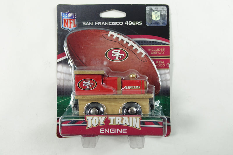 NFL San Francisco 49ers Real Wood Toy Train, For Ages 3+