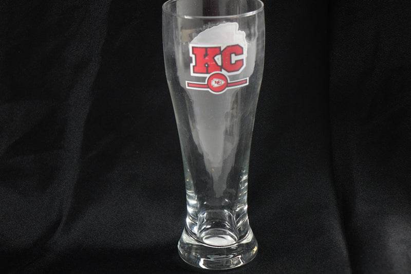 Logo Brands NFL Kansas City Chiefs 16oz Letterman Pilsner Glass