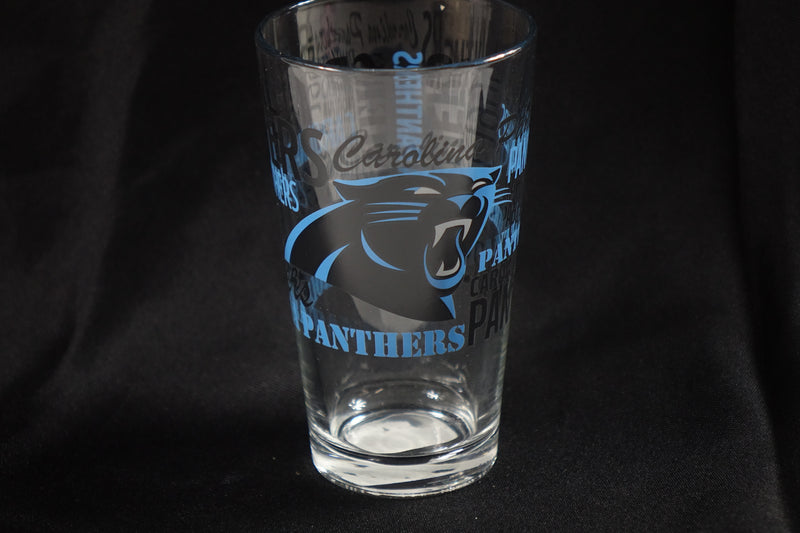 Logo Brands NFL Carolina Panthers 14oz Frost Rocks Glass Glass