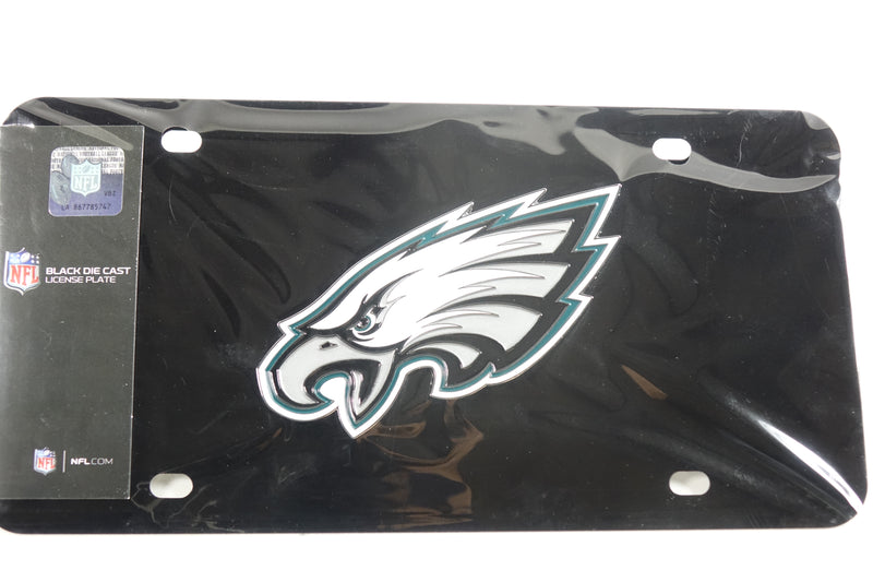 FANMATS NFL Philadelphia Eagles 3D Black Die Cast License Plate 12"x6"