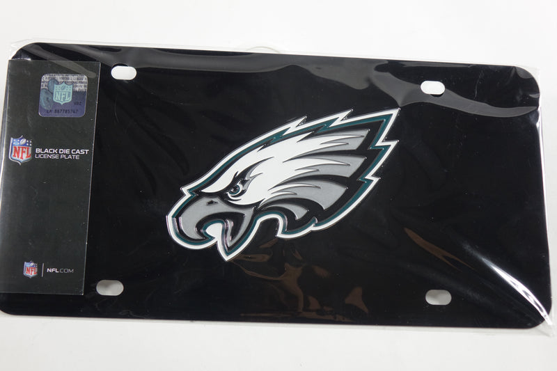 FANMATS NFL Philadelphia Eagles 3D Black Die Cast License Plate 12"x6"