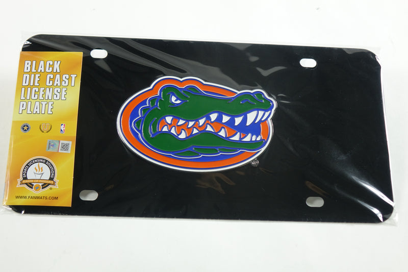 FANMATS NCAA Florida Gators 3D Black Die Cast License Plate