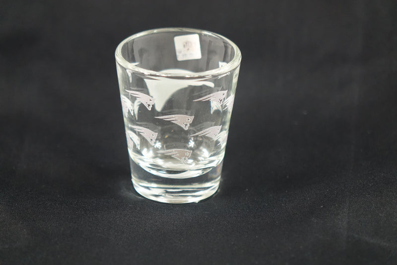 NFL New England Patriots Shot Glass - 2oz Satin Etch Shot Glass 2 Ounces