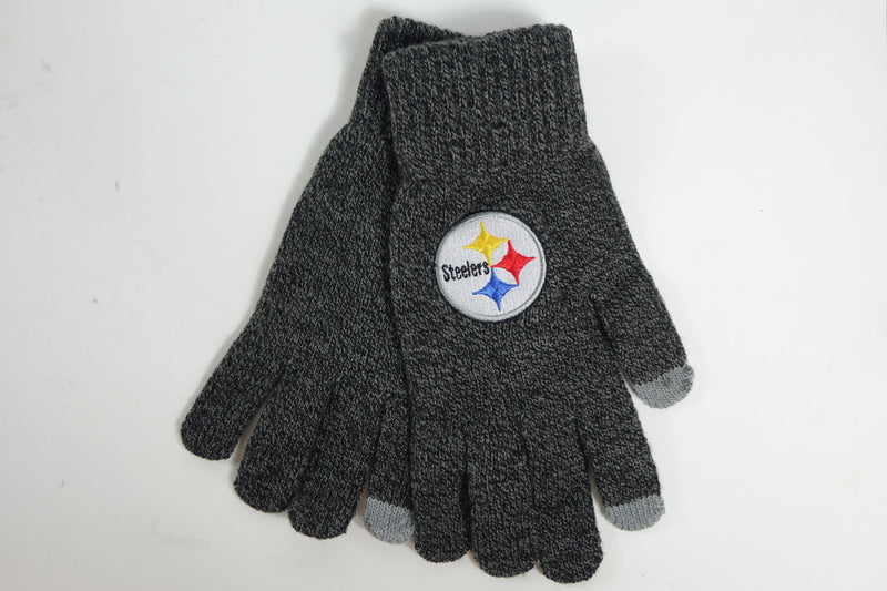 NFL Pittsburgh Steelers Charcoal Gray Glove One Size