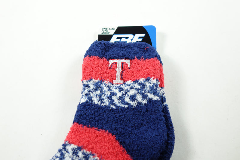 Fuzzy Zebra Socks MLB Texas Rangers