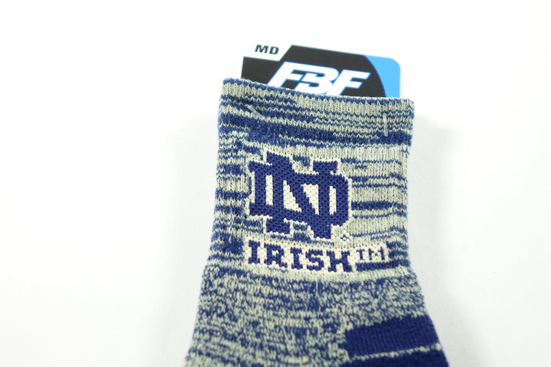 For Bare Feet NCAA Notre Dame Irish Spaz Quarter Crew Socks (Medium) M M