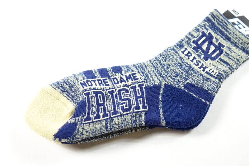 For Bare Feet NCAA Notre Dame Irish Spaz Quarter Crew Socks (Medium) M M