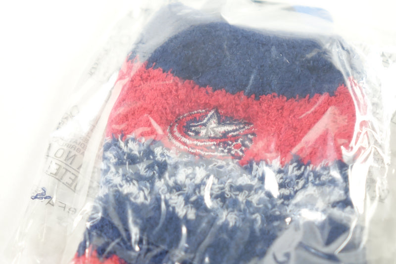 Fuzzy Zebra Socks NHL Columbus Blue Jackets