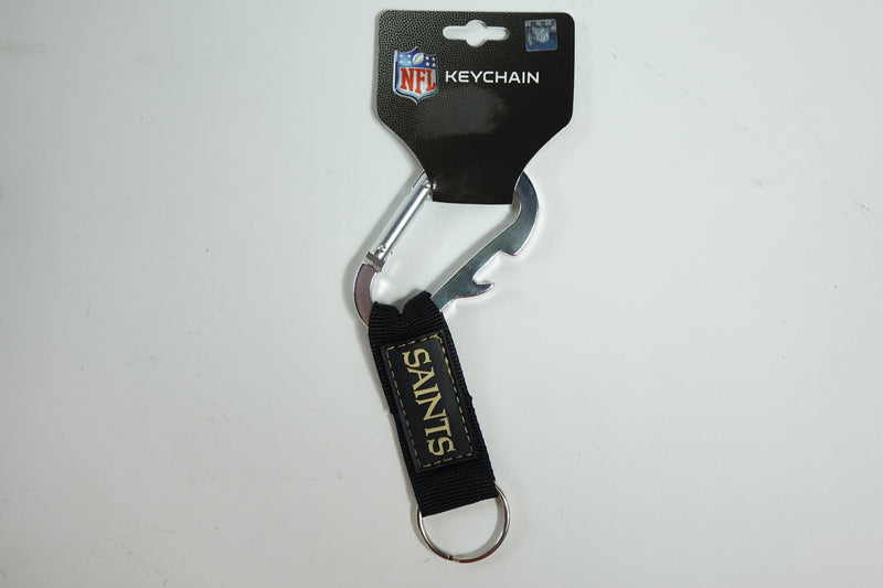 NFL New Orleans Saints Carabineer Keychain, Black, One Size