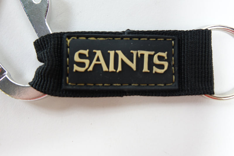 NFL New Orleans Saints Carabineer Keychain, Black, One Size