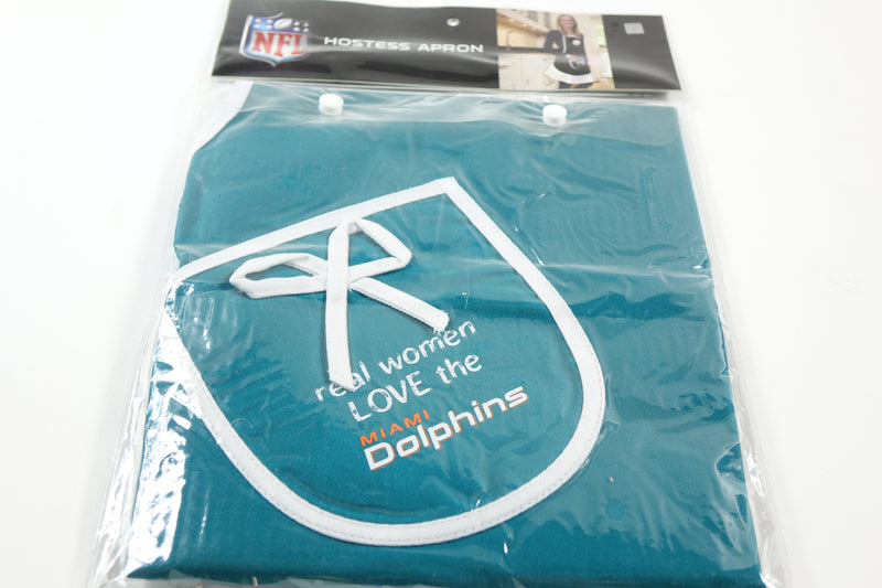 Hostess NFL Miami Dolphins Hostess Apron, one size, Turquiose