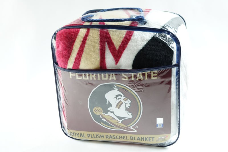 NCAA Florida State Seminoles Unisex-Adult Raschel Throw Blanket, 60" x 80" Basic