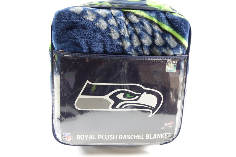 NFL Seattle Seahawks Raschel Throw Blanket, 60" x 80", Slant