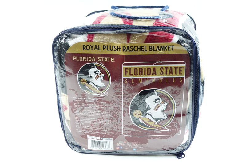 NCAA Florida State Seminoles Unisex-Adult Raschel Throw Blanket, 60" x 80" Basic