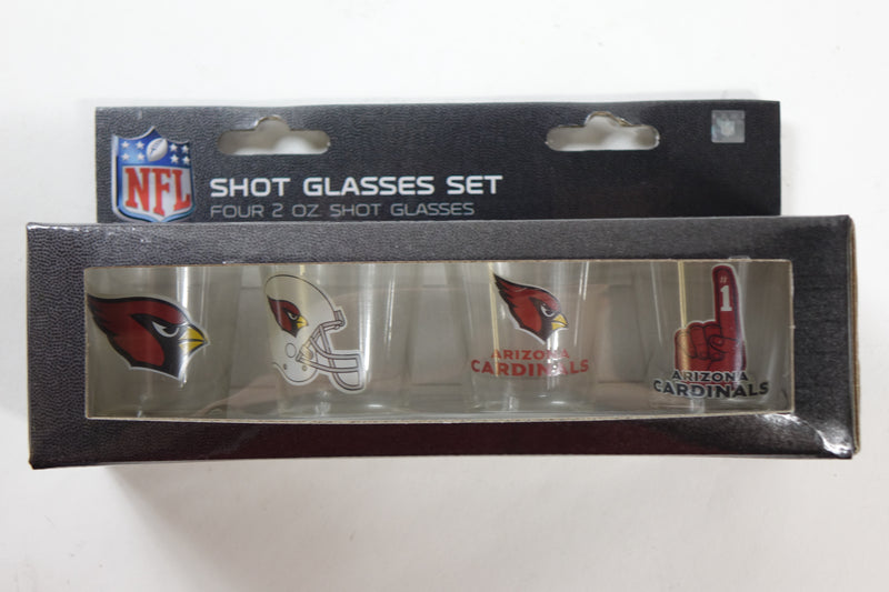 NFL Arizona Cardinals Shot Glass Set4 Pack Shot Glass Set Te 1 Count (Pack of 1)