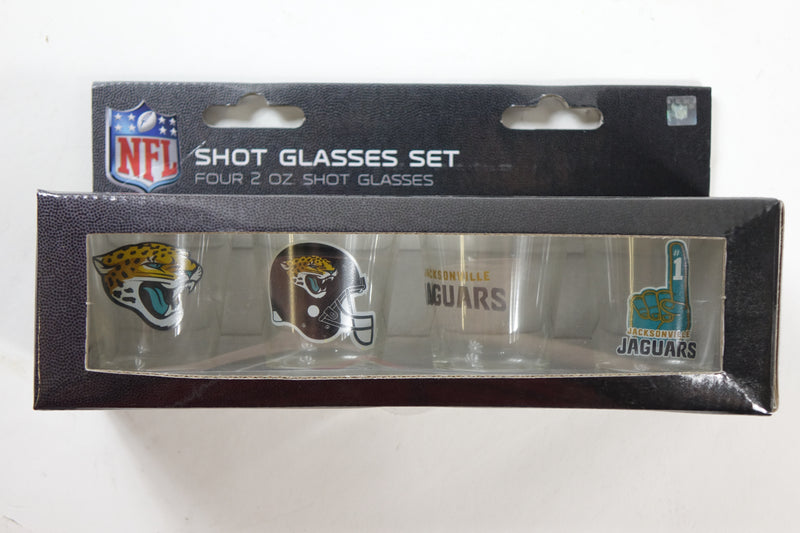 NFL Jacksonville Jaguars Shot Glass Set4 Pack Shot Glass Set 1 Count (Pack of 1)