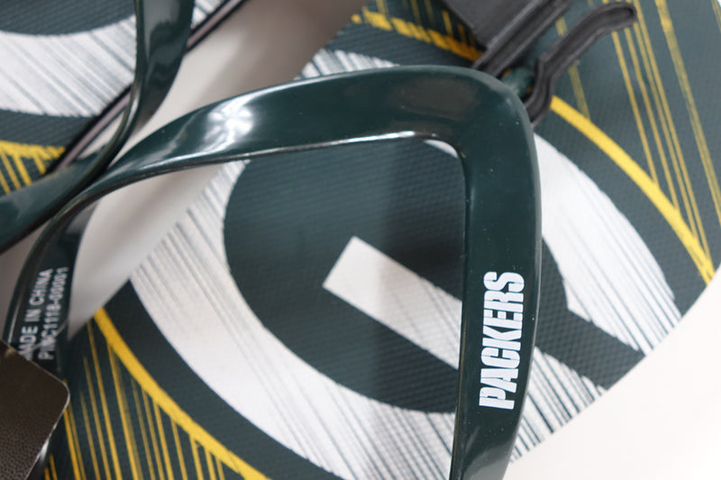 NFL Big Logo Flip Flops Packers Med