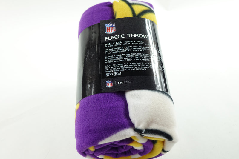 NFL Minnesota Vikings Fleece Throw Blanket, 50" x 60", Campaign